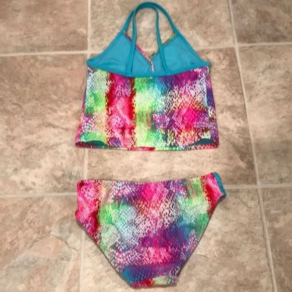 🌺 TCP Colourful Snakeskin Print Tankini - Picture 2 of 3